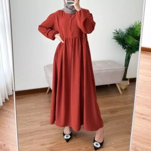 Balena Midi Dress bahan crinkle airflow/dres kekinian terbaru