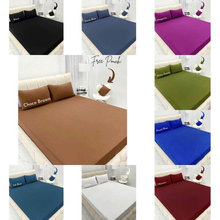 TRENDING NO LUKOT NO GUSOT BEDSHEET SET WITH FREE POUCH | Lazada PH