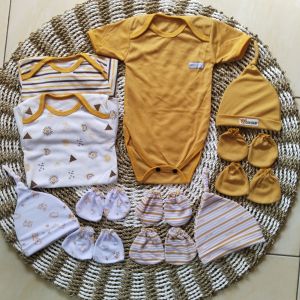 18 Pcs Arista Baby 12in1 / 3 Set Jumper Untuk Bayi Baru Lahir Baby Newborn Jumper Seri Abu Abu