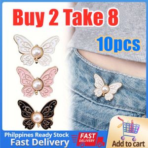 【Buy 2 Take 8】10pcs Butterfly Waist Clasp Brooch Waist Circumference Flower Butterfly Jeans Pants Pin Slimming Brooch Butterfly Waist Buckle ForWomen Universal Jeans Pants PinClothing Accessories Waist