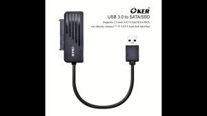 ✅แท้100% OKER ST-2538 USB 3.0 TO SATA/SSD อะแดปเตอร์การ์ด USB 3.0 คุณภาพสูง เคเบิ้ล ไฟ LED เข้ากันได้กับสาย SATA #CC