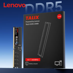 Lenovo | Lenovo TALIX DDR5 32GB 5600MHz Desktop RAM High-Speed 1.2V Non-ECC UDIMM Memory for Gaming Video Editing Office Multitasking