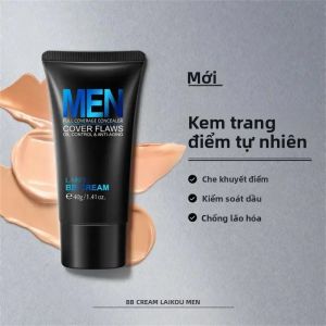 Kem BB Dành Cho Nam LAIKOU 40g Kem Che Khuyết Điểm Điều Trị Mụn Trứng Cá Chống Thấm Nước Tự Nhiên Làm Sạch Sâu Kem Dưỡng Ẩm Cải Thiện Làn Da Cho Mọi Loại Da