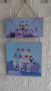 Walldecor gantung BTS set 2 foto hiasan kamar Hiasan dinding gantung bisa CUSTOM