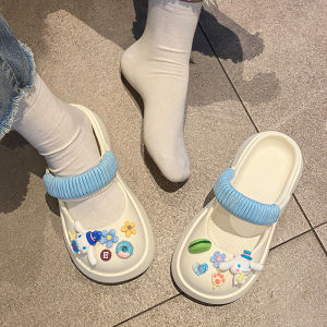 New Womens Versatile Thick Bottomed Slip-On Shoes Outdoor Wearable High Aesthetic Value Anti-Slip Summer EVA Sandals