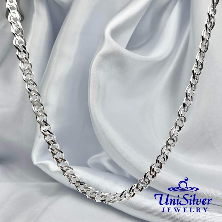 Unisilver 925 Sterling Silver 6MM Double Curb Nonna Chn 16\