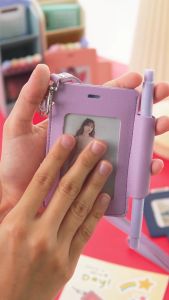 Flashee Name Tag ID Card Kulit Gantungan Maxwell Lanyard Kartu Nama MRT E-money Flazz Custom Nama