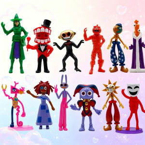 Bandai | 6-12pcs The Amazing Digital Circus Figure Pomni and Jax Plushie Doll Toys Cute Amazing Digital Circus Figure  Children Christmas