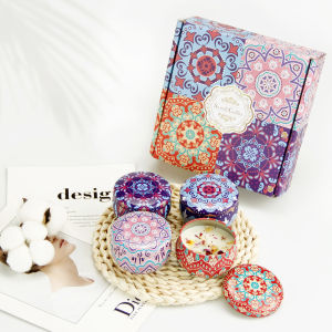 4-Piece Scented Candle Gift Set Premium Aromatherapy Candles Elegant Box Perfect for Home Gift Idea Christmas Giving