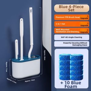 SHUANGNIU | New Year No-Dead-Corner 3-in-1 Toilet Brush Set Wall Mounted
