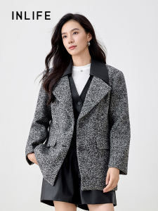 High-end Pseudo Two-Piece Wool Coat Thicker