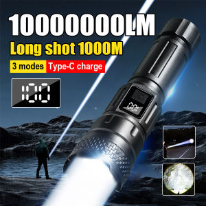 Most Powerful LED Flashlight Outdoor Waterproof Camping Hiking Lantern  USB Rechargeable lamp Strong Light Tactical Torch