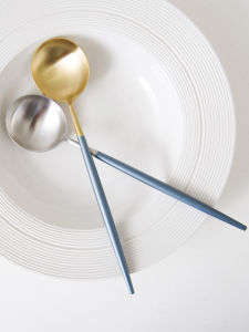 OUDING | Cute Creative 304 Stainless Steel Long Handle Korean Style Small Spoon