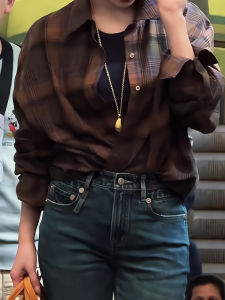 Fashionable Casual Versatile Womens Shirt Spring 2025 Elegant High-End Sensation Beautiful Top Heavyweight Euro Style