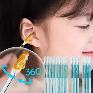24/48Pcs Disposable Ear Swabs / Soft Silicone Earwax Removal Picks / for Adult Kid Ear Cleaner Tools