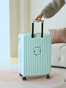 EvoQuest ช่องเปิดด้านหน้า กระเป๋าเดินทางเข้าถึงง่าย ชาร์จ USB พร้อมที่ใส่แก้ว กระเป๋าเดินทางล้อเงียบ 20 นิ้ว