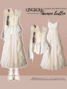 NUMEN BUTTON | Chic Slimming Shirt & Camisole Dress Set