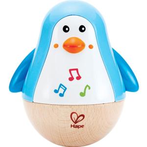 Hape | Baby Early Learning Comfort Musical Penguin Rocker
