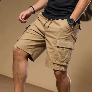 Sportswear Plain Cargo Shorts Casual Shorts With Pockets For Men 665