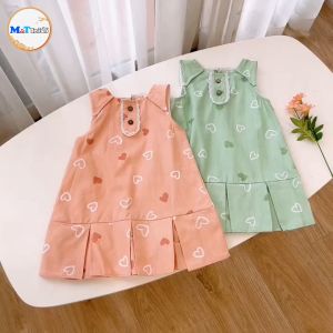 VÁY BÉ GÁI SUÔNG SÁT NÁCH XẾP LI -MT 5158