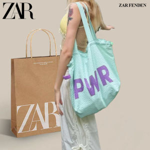 Original Tote Bag Nylon Commuter Large Capacity Fashionable Shoulder Bag Vintage Artistic Style Contrast Color Geometry Pattern