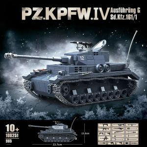 Military World War II German No. 4 Type G Tank Building Block Toy Collection Model Children For Christmas And Birthday Gifts
