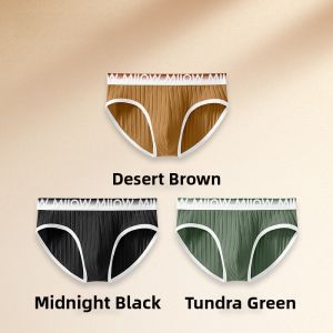 MiiOW | Mens Pure Cotton Underwear Triangle Shorts Breathable Soft Antibacterial Crotch Mid Waist Simple Style Summer New Arrival