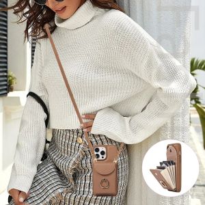 เคสสำหรับ iPhone 17 Pro Max 16 Pro 15 Pro Max 14 Pro iPhone 13/12 Pro Max Iphone 11แบบกระเป๋าสตางค์ใส่บัตรประเภทอวัยวะเคสโทรศัพท์หนังแบบมีขาตั้งกระเป๋าถือหนังคาดลำตัวสามารถถอด Tali Bahu ขาตั้งได้