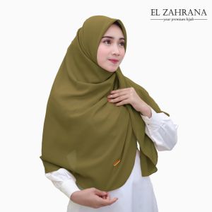 El Zahrana Pashmina Khimar Zahra Shawl Hijab Syari - Pashmina Syari Model Khimar