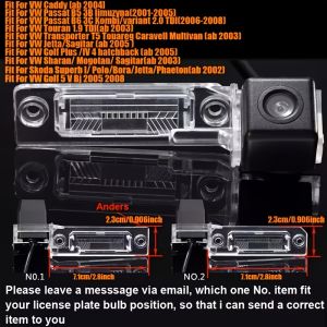 Rear Parking Camera for Skoda/for VW License Plate Lamp Backup Camera Full Color with VW PassatGolfTouran Jetta Skoda Superb