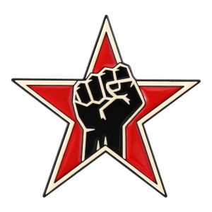 Red Star Fist Enamel Pins Rock Band Brooches Lapel Badges 90S Anti-war Music Jewelry Gift for Fans Friends