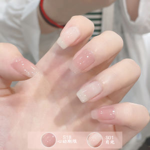 Snowy Nail Polish Nude Pink Quick Dry Long Lasting Transparent Womens Nail Art Gel Ice through Tear off for Pregnant Women