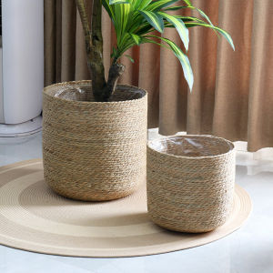 Woven Rattan Flower Pot Large