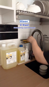 Kleen D Wash Dishwashing Liquid Detergent (KC 105) 5L/ 5000ML Lemon Concentrated Dishwash Mild To Hands Pencuci Pinggan