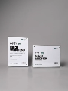 TURTLE A4/A5 Acrylic T-Shape Sign Holder Stand Menu Paper Stand Picture Transparent Display Board