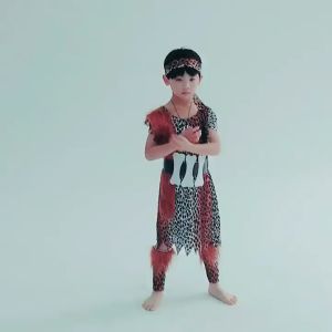 hiCosplayDy Kids Child Historical Stone Age Caveboy Cavegirl Costume Cave man Primitive Cosplay for Boys Girls