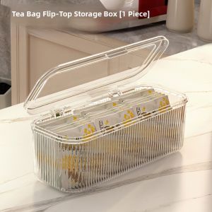 Acrylic Tea Bag Storage Box Office Coffee Capsule Organizer Covered Acrylic Desk Top Storage Box for Entrance Hallway