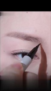 4 Colors Water Eyebrow Pencil Soft Brush Tip Line Smooth Waterproof Sweatproof Long-lasting Natural Non-fading Eye Brow Makeup Liquid Eyeliner E