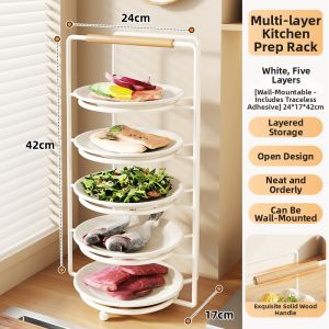 Wall-Mounted Space Saving Kitchen Organizer