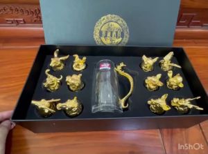 ชุดแก้วไวน์ขาว 4 แห่ง ชุดแก้วไวน์ 12 นักษัตร 📌 พร้อมส่ง