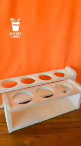 TATAKAN HOLDER BOTOL SIRUP LUBANG BULAT | RAK TATAKAN KAYU UNTUK BOTOL | RAK KAYU BOTOL SIRUP