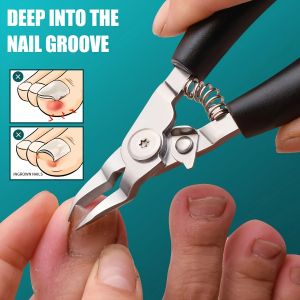 Stainless Steel Modern Concave Edge Toenail Clippers - Sharp Curved Blade For Thick Nails Ingrown Nail Precision Trimming Uns