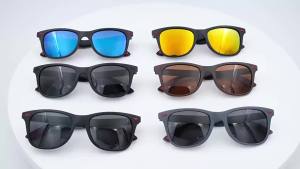 Retro Polarized Sunglasses Mens and Womens Square Sunglasses Anti Glare Goggles Black Travel Sunglasses