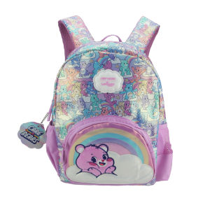 Smiggle cặp đi học trẻ em Túi cô gái chăm sóc ba lô khoác vai gấu dễ thương 3-7 năm mô hình 14 inch