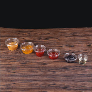 Disposable Transparent PET Sauce Cup with Lid Onion Garlic Ginger Condiment Juice Box for Restaurant Tableware China Manufacturer