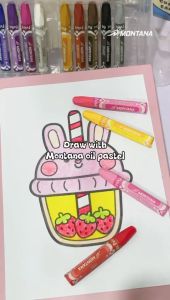 MONTANA Oil Pastel Krayon Minyak 18 Warna Water Resistant Alat Mewarnai TOP-18