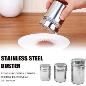 Powder Sugar Shaker Stainless Steel Coffee Shaker Filter Salt Powder Sieve With Lid Kitchen Cooking Tools