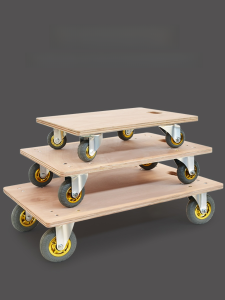 Thickened Wooden Quiet Trolley Cart