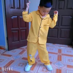 Bộ Pijama Cho Bé  Đồ Ngủ Cho Bé trai bé gái in hình ông trăng Từ 6-28Kg Kangmin kids