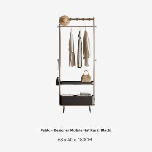 Stainless Steel Mobile Coat Rack